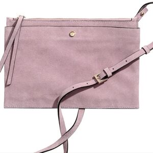 Vtg Real Suede H&M Premium line authentic Limited Ed lavender crossbody Purple